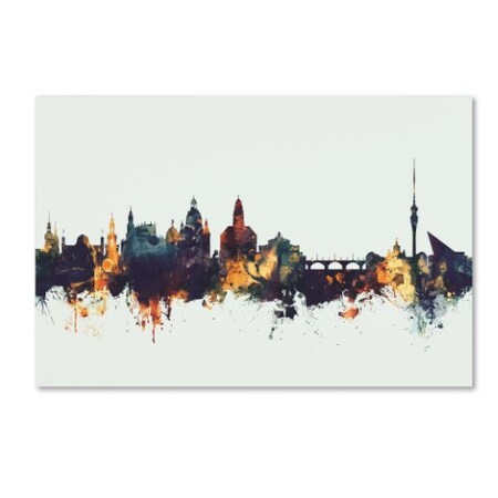 Michael Tompsett 'Dresden Germany Skyline II' Canvas Art,16x24